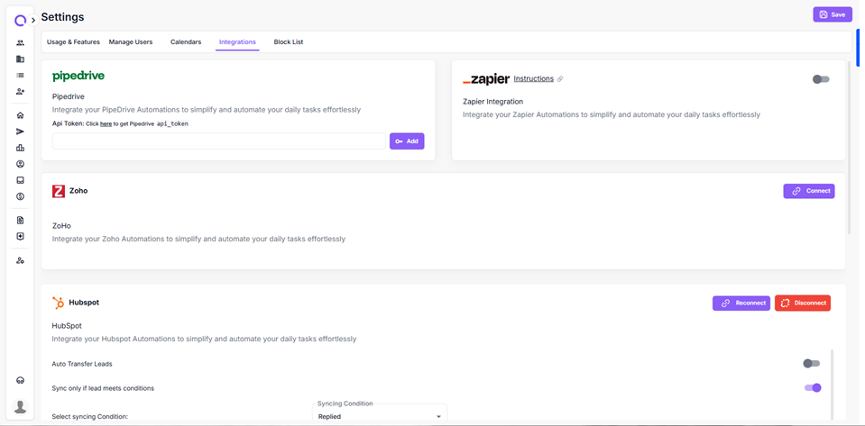CRM | Hubspot Integrations integrations